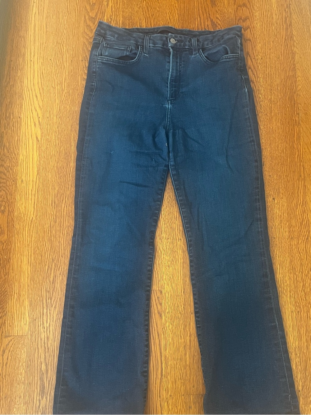 Dark Blue Women's High Rise Straight-Leg Jeans